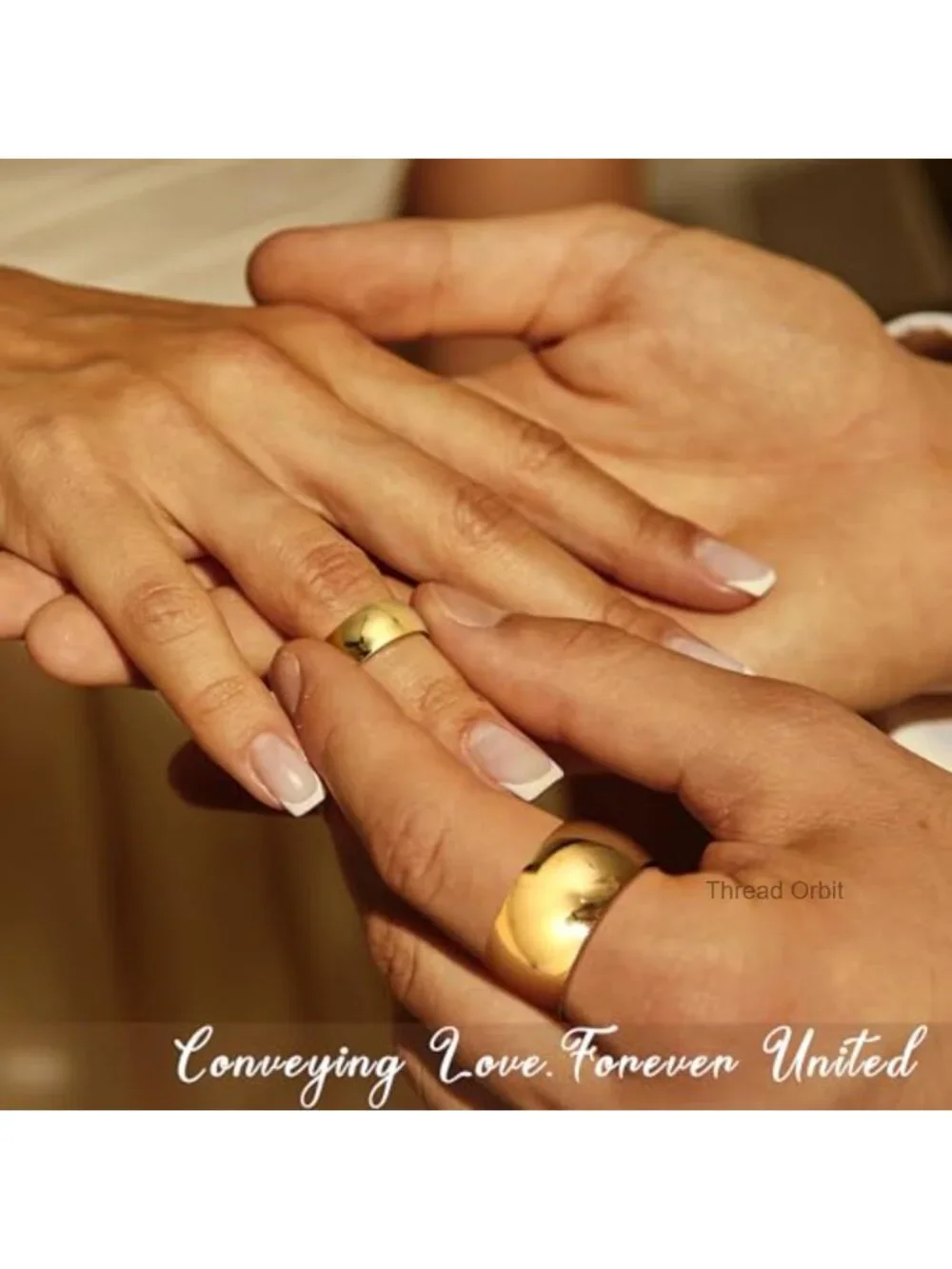 14K Gold Plated Band Ring for Women Men - Thick Pinky Thumb Wedding Band